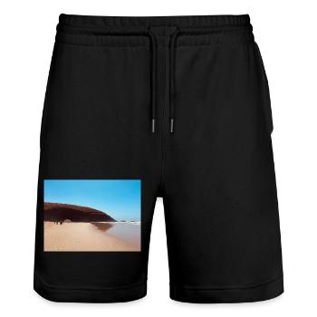 Red Rock Beach - Stanley/Stella Trainer Unisex Organic Jogging Shorts - black - Front - Nik (191cm) & Marisol (170cm)