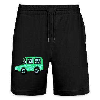 Pixel Car - Short de jogging bio TRAINER Stanley/Stella unisexe - noir - Devant - Nik (191cm) & Marisol (170cm)