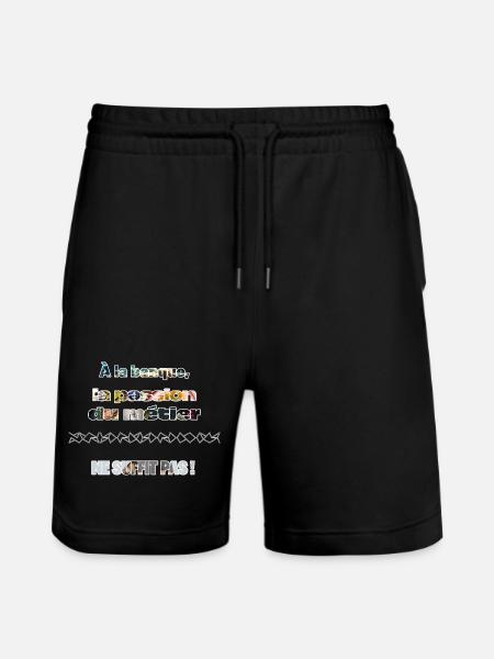 Passion du Métier Bancaire Collage - Short de jogging bio TRAINER Stanley/Stella unisexe - noir