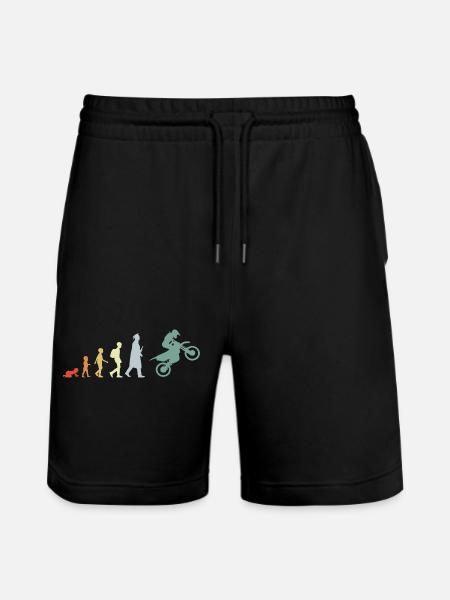 Child to Motocross Rider Evolution - Stanley/Stella Trainer Unisex Organic Jogging Shorts - black