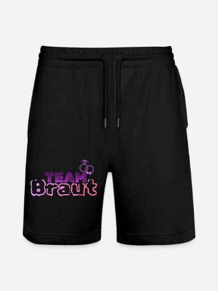 Team Bride - Stanley/Stella Trainer Unisex Organic Jogging Shorts - black