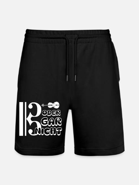 Bratsche - Bassschlüssel oder gar nicht - Stanley/Stella Unisex Bio Joggingshorts Trainer - Schwarz