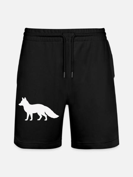fuchs_silhouette_tier- - Stanley/Stella Trainer Unisex Organic Jogging Shorts - black