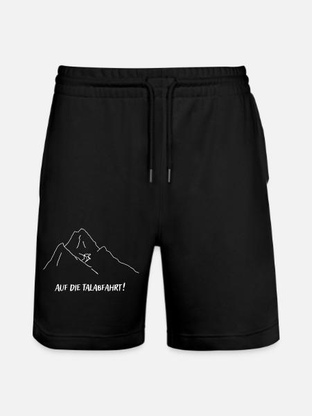 Auf_die_Talabfahrt - Stanley/Stella Unisex Bio Joggingshorts Trainer  - Schwarz