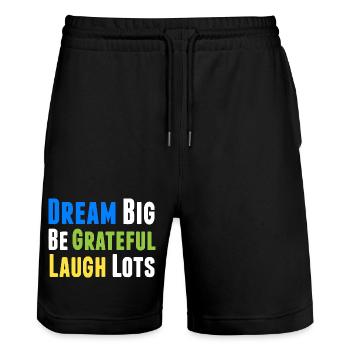Positive Thinking Inspirational Motivational - Stanley/Stella Trainer Unisex Organic Jogging Shorts - black - Front - Nik (191cm) & Marisol (170cm)