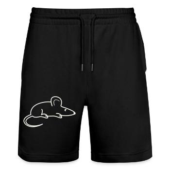 animal souris - Short de jogging bio TRAINER Stanley/Stella unisexe - noir - Devant - Nik (191cm) & Marisol (170cm)