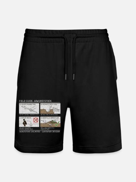 Field Guide: Wilderness Waste Sanitation - Stanley/Stella Trainer Unisex Organic Jogging Shorts - black