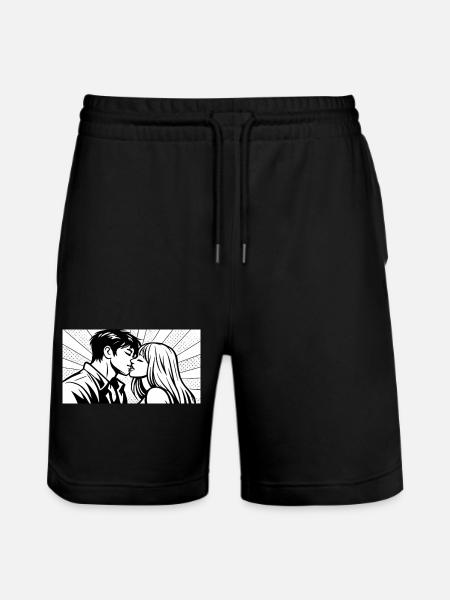 love in motion - Stanley/Stella Trainer Unisex Organic Jogging Shorts - black