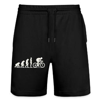 Gravel Bike Evolution - Stanley/Stella Unisex Bio Joggingshorts Trainer  - Schwarz - Vorne - Nik (191cm) & Marisol (170cm)
