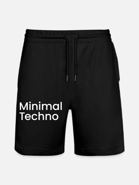 minimal Techno - Stanley/Stella Trainer Unisex Organic Jogging Shorts - black