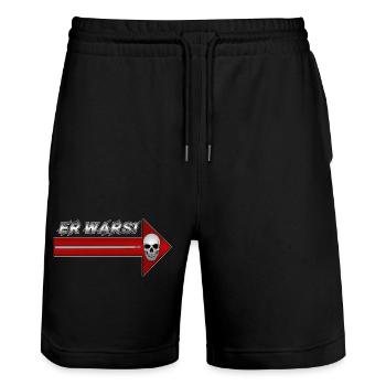 Düsterer Schädelpfeil mit Stab Er Wars - Stanley/Stella Unisex Bio Joggingshorts Trainer  - Schwarz - Vorne - Nik (191cm) & Marisol (170cm)