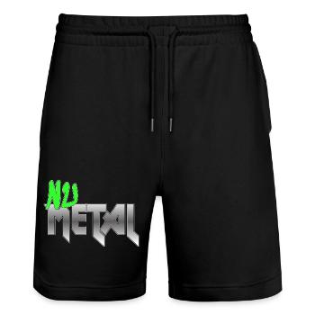 Nu Metal Green Fan Edition - Stanley/Stella Unisex Bio Joggingshorts Trainer  - Schwarz - Vorne - Nik (191cm) & Marisol (170cm)