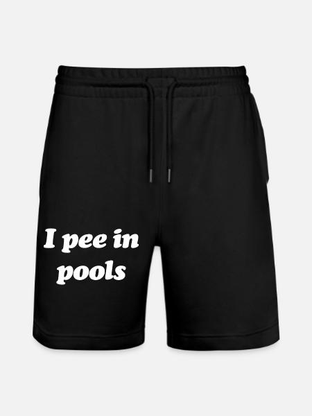 Poolside Pee Joke Tee - Stanley/Stella Unisex Bio Joggingshorts Trainer - Schwarz