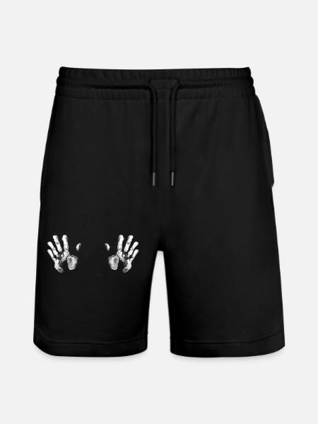 Empreinte de main Mains Seins - Short de jogging bio TRAINER Stanley/Stella unisexe - noir