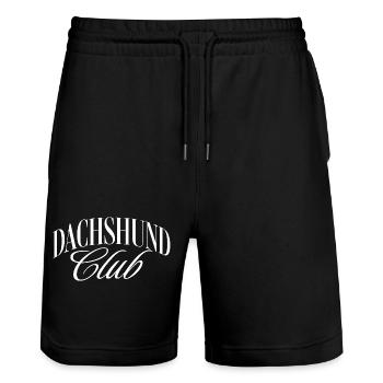 Dachshund Club - Stanley/Stella Unisex Bio Joggingshorts Trainer  - Schwarz - Vorne - Nik (191cm) & Marisol (170cm)