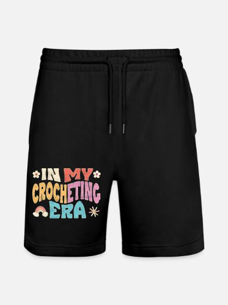 In my Crocheting Era - Stanley/Stella Unisex Bio Joggingshorts Trainer - Schwarz