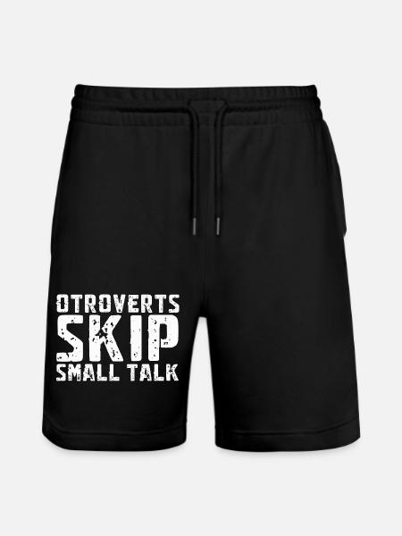 Otroverted Skippen Small Talk - Stanley/Stella Trainer Unisex Organic Jogging Shorts - black