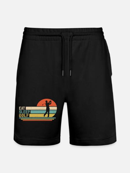 Eat Sleep Play Golf - Stanley/Stella Trainer Unisex Organic Jogging Shorts - black