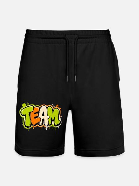 Team - Stanley/Stella Trainer Unisex Organic Jogging Shorts - black