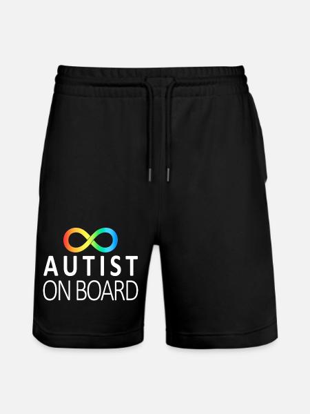 Autist on Board: Neurodiversity Stickers - Stanley/Stella Trainer Unisex Organic Jogging Shorts - black