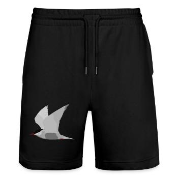 Whiskered Tern - Stanley/Stella Trainer Unisex Organic Jogging Shorts - black - Front - Nik (191cm) & Marisol (170cm)