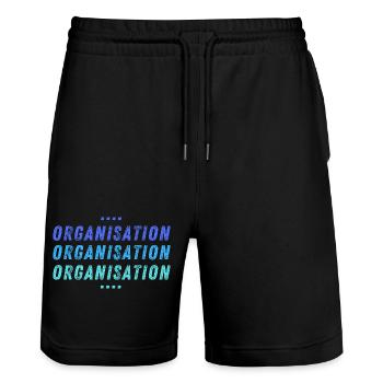 organization - Stanley/Stella Trainer Unisex Organic Jogging Shorts - black - Front - Nik (191cm) & Marisol (170cm)