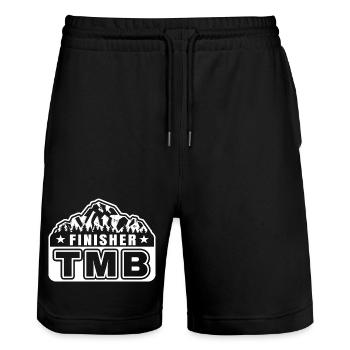 TMB Trek Alps Finisher Hiker Geschenk - Stanley/Stella Unisex Bio Joggingshorts Trainer  - Schwarz - Vorne - Nik (191cm) & Marisol (170cm)