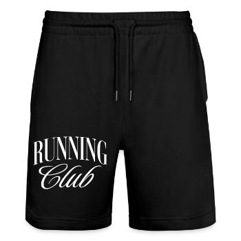 Club de course - Short de jogging bio TRAINER Stanley/Stella unisexe - noir - Devant - Nik (191cm) & Marisol (170cm)