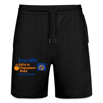 Error 404: Kaffee im Modul nicht gefunden - Stanley/Stella Unisex Bio Joggingshorts Trainer  - Schwarz - Vorne - Nik (191cm) & Marisol (170cm)