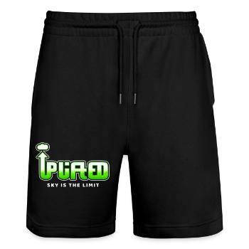 Uplifted - Sky Is The Limit - Stanley/Stella Trainer Unisex Organic Jogging Shorts - black - Front - Nik (191cm) & Marisol (170cm)