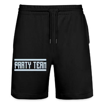 party_team - Short de jogging bio TRAINER Stanley/Stella unisexe - noir - Devant - Nik (191cm) & Marisol (170cm)