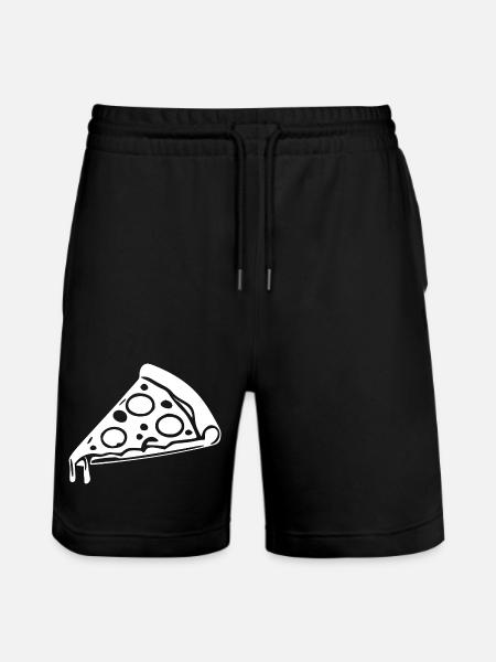 Pizza Slice Gift Pizzeria - Stanley/Stella Trainer Unisex Organic Jogging Shorts - black