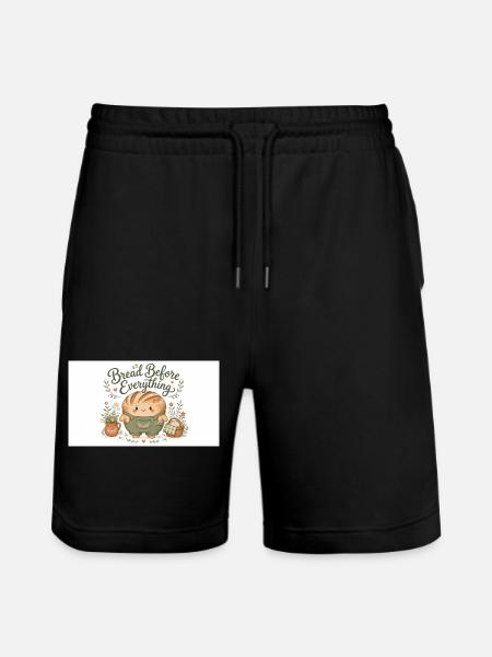 Bread mainly cuddly rolls - Stanley/Stella Trainer Unisex Organic Jogging Shorts - black