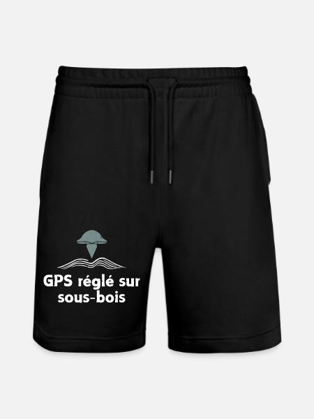 GPS règlé sur sous-bois champignon - Short de jogging bio TRAINER Stanley/Stella unisexe - noir