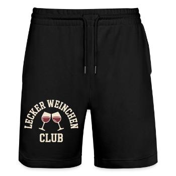 Wine Delicious Wine Club Wine Lovers Red Wine - Stanley/Stella Trainer Unisex Organic Jogging Shorts - black - Front - Nik (191cm) & Marisol (170cm)