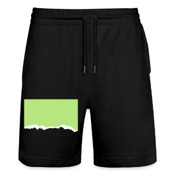 Post-it - Short de jogging bio TRAINER Stanley/Stella unisexe - noir - Devant - Nik (191cm) & Marisol (170cm)