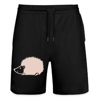 Silhouette de hérisson câlin - Short de jogging bio TRAINER Stanley/Stella unisexe - noir - Devant - Nik (191cm) & Marisol (170cm)
