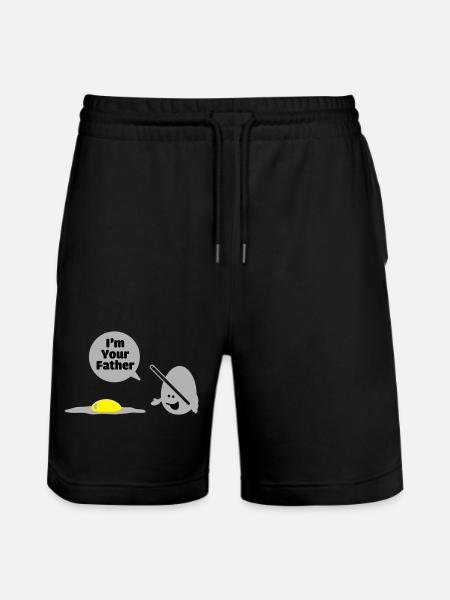 egg vader - Stanley/Stella Trainer Unisex Organic Jogging Shorts - black