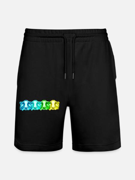 Kuh Kühe - Stanley/Stella Unisex Bio Joggingshorts Trainer - Schwarz