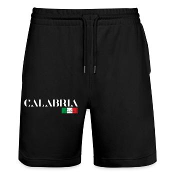 CALABRIA KALABRIEN ITALIA ITALY (w) - Stanley/Stella Trainer Unisex Organic Jogging Shorts - black - Front - Nik (191cm) & Marisol (170cm)