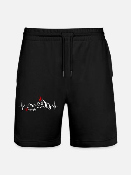 Bergteufel - Berge - Steinbock - Wandern - - Stanley/Stella Unisex Bio Joggingshorts Trainer  - Schwarz