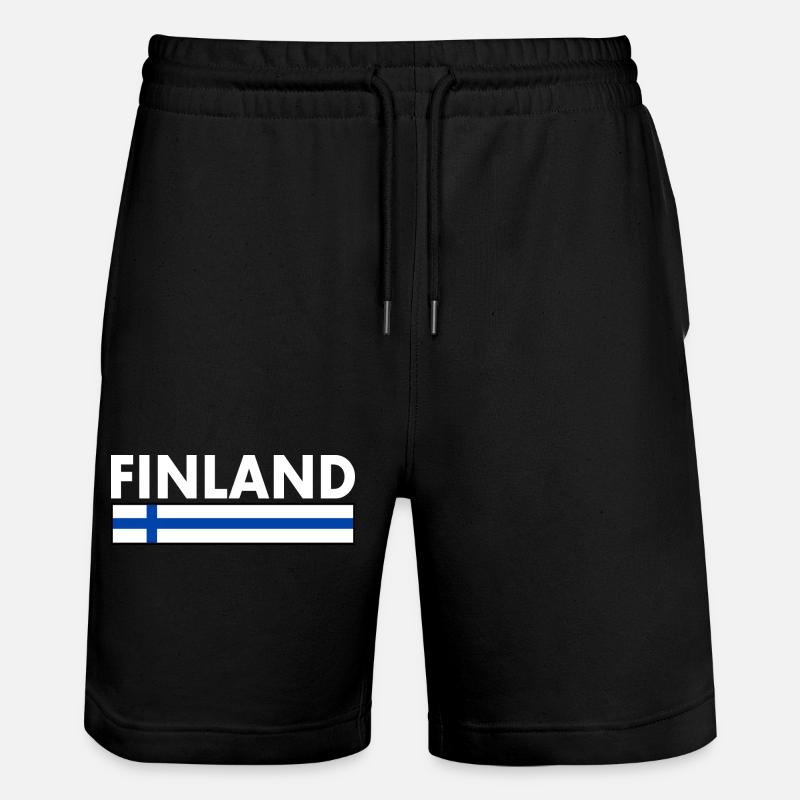 Finnland - Stanley/Stella Unisex Bio Joggingshorts Trainer  - Schwarz