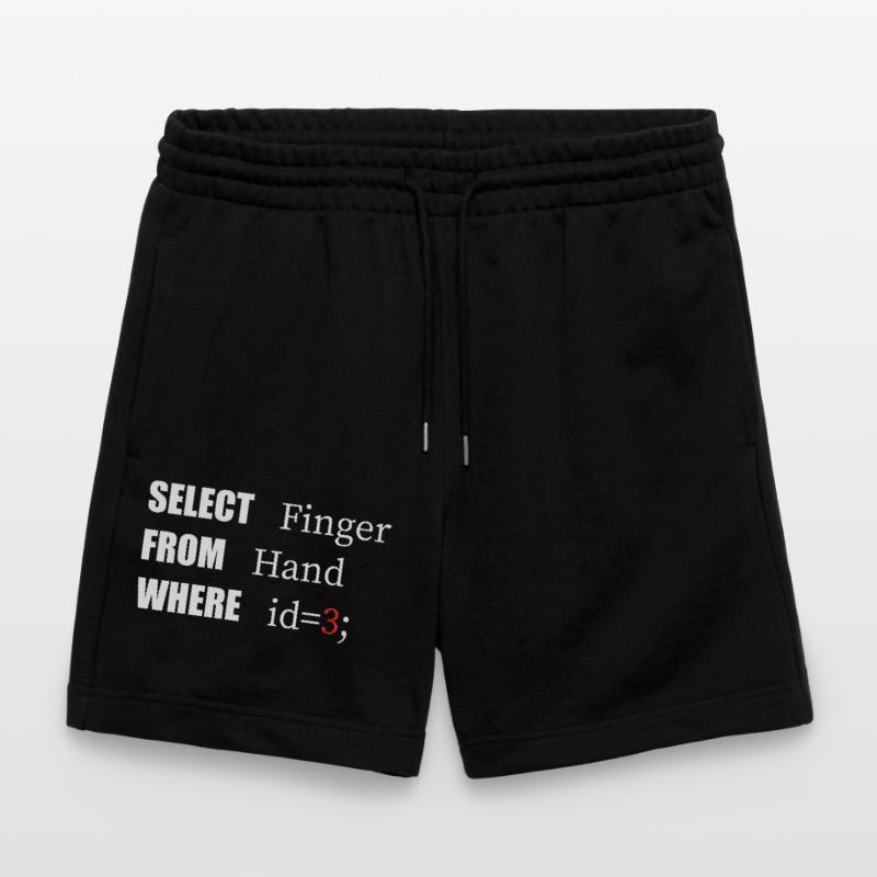 Hand Select Finger, Funny code. Coders Language Stanley/Stella Trainer Unisex Organic Jogging Shorts