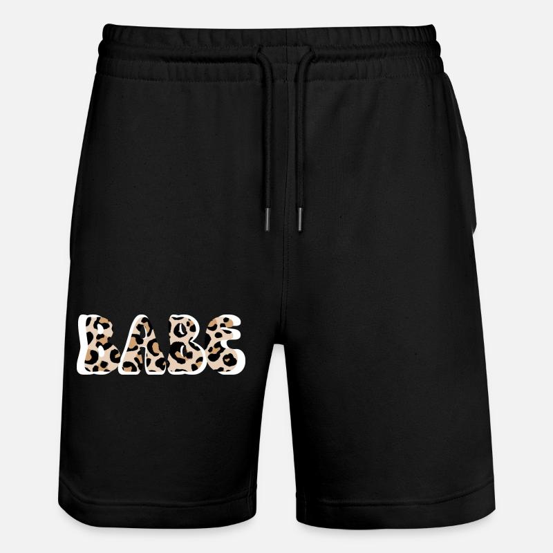 Babe leopard - bridal team - Stanley/Stella Trainer Unisex Organic Jogging Shorts - black