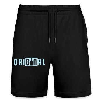 Original Gin - Short de jogging bio TRAINER Stanley/Stella unisexe - noir - Devant - Nik (191cm) & Marisol (170cm)