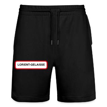 Lorient-Gelaisse (noir) - Short de jogging bio TRAINER Stanley/Stella unisexe - noir - Devant - Nik (191cm) & Marisol (170cm)