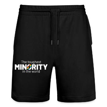 the toughest minority gay flag in weiß - Stanley/Stella Unisex Bio Joggingshorts Trainer  - Schwarz - Vorne - Nik (191cm) & Marisol (170cm)