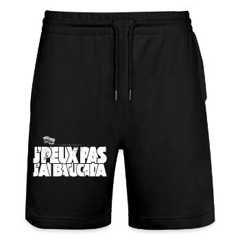 J'peux Pas J'Ai Batucada - Short de jogging bio TRAINER Stanley/Stella unisexe - noir - Devant - Nik (191cm) & Marisol (170cm)