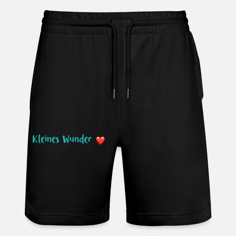 Babysprüche - Schwanger - Stanley/Stella Unisex Bio Joggingshorts Trainer - Schwarz