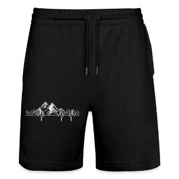 Cycle de l’énergie vitale - Short de jogging bio TRAINER Stanley/Stella unisexe - noir - Devant - Nik (191cm) & Marisol (170cm)